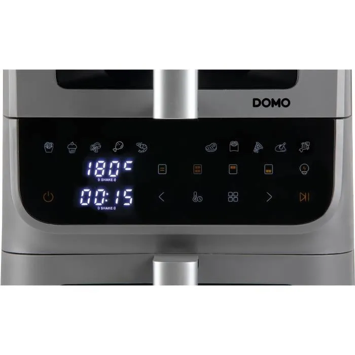 Domo Freidora sin aceite DO550FR Doble depósito 3,5 L + 6,5 L 10 programas 2500 W 4