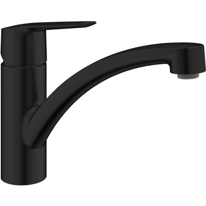 GROHE Start - 324412432 - Grifo de cocina - Mezclador monomando de fregadero - Negro mate - Caño bajo - Rotación 140° GROHE Start - 324412432 - Grifo de cocina - Mezclador monomando de fregadero - Negro mate - Caño bajo - Rotación 140°
