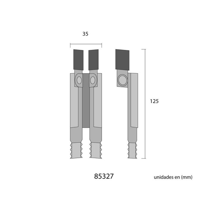 Seguros cuña dentada para persianas inox 304 2 unidades edm 3