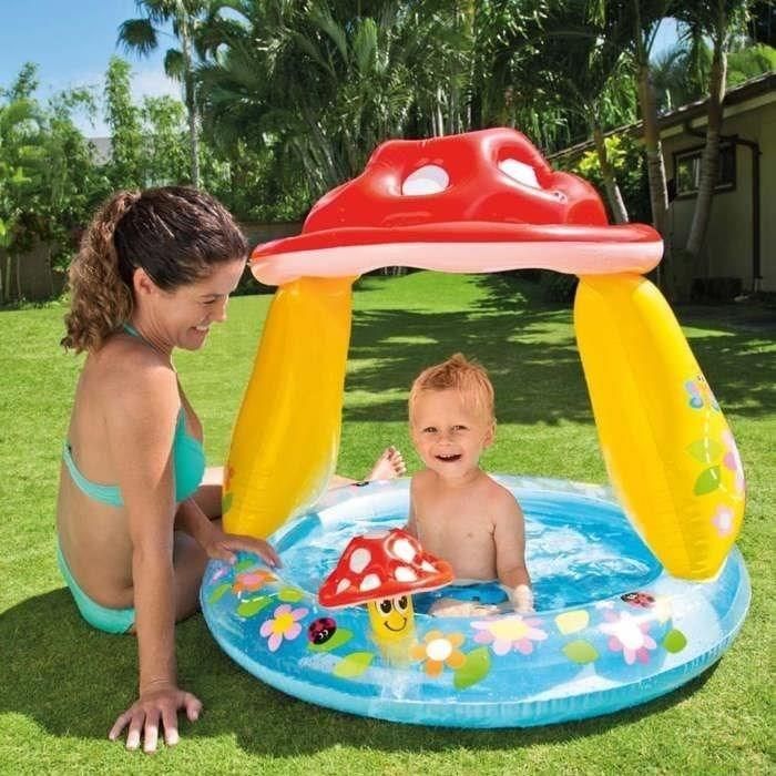 Intex Piscina Hinchable Ombrelle Champignon para Niños y Bebés, Diseño Champiñón con Parasol, 102x89 cm, Capacidad 45 Litros 1 Intex Piscina Hinchable Ombrelle Champignon para Niños y Bebés, Diseño Champiñón con Parasol, 102x89 cm, Capacidad 45 Litros 1