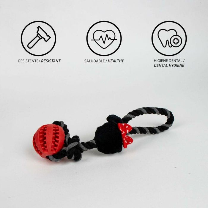 Juguete para perros Minnie Mouse Rojo Poliéster Algodón TPR 10 x 30 x 7 cm 7 x 30 x 10 cm 3