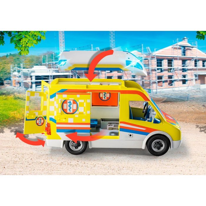 Playmobil 71202 Ambulancia City Life con Luz y Sonido, Puertas Abatibles, Camilla y Accesorios Médicos Detallados 3 Playmobil 71202 Ambulancia City Life con Luz y Sonido, Puertas Abatibles, Camilla y Accesorios Médicos Detallados 3