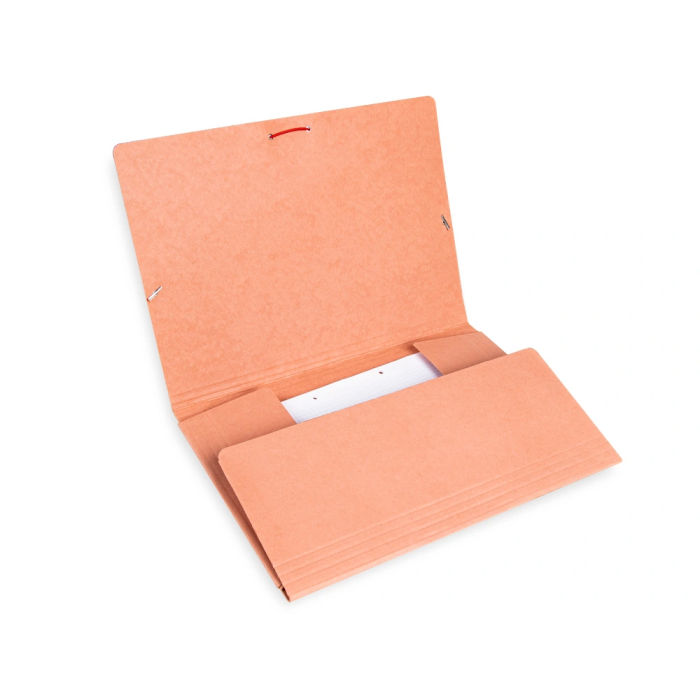 Liderpapel Carpeta de Gomas Tres Solapas Cartón Compacto Folio Color Cuero 2