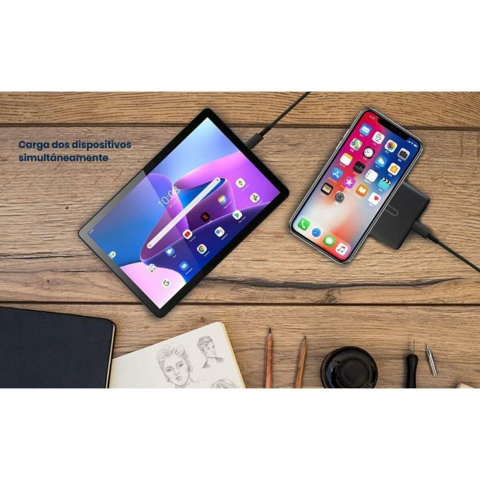 Ewent EW1160 - Batería Externa Power Bank 5000mAh MagSafe PD 22.5W QC USB-C UltraSlim Polímero de Litio Negro 4