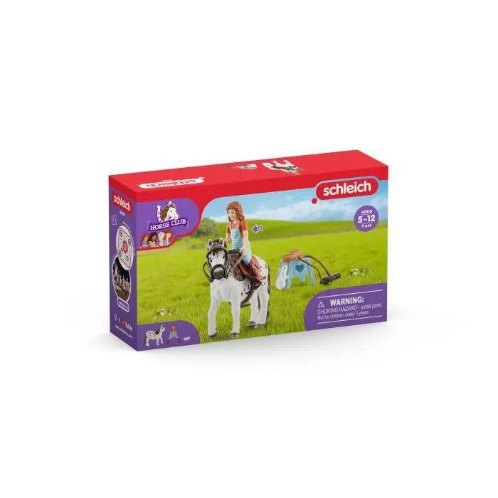 Schleich - Horse Club: Mia & Spotty - Figura de Caballo y Jinete - 42518