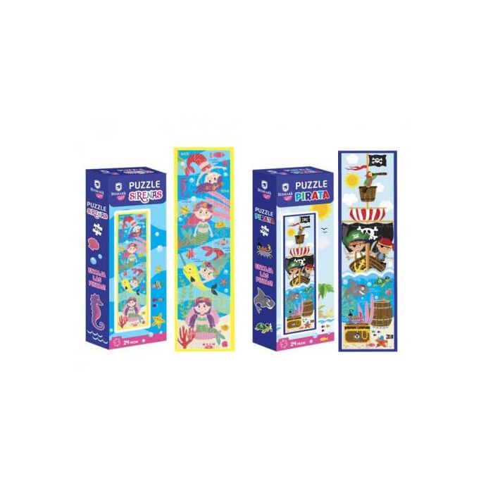 Bismark 330478 Puzzle 24 Piezas Sirenas y Piratas para Cualquier Género