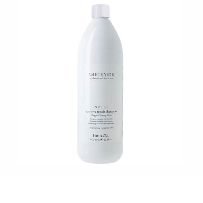 FARMAVITA AMETHYSTE NUTRI repair Champú Nutritivo Restaurador para Cabellos Dañados 1000 ml con Niacinamida