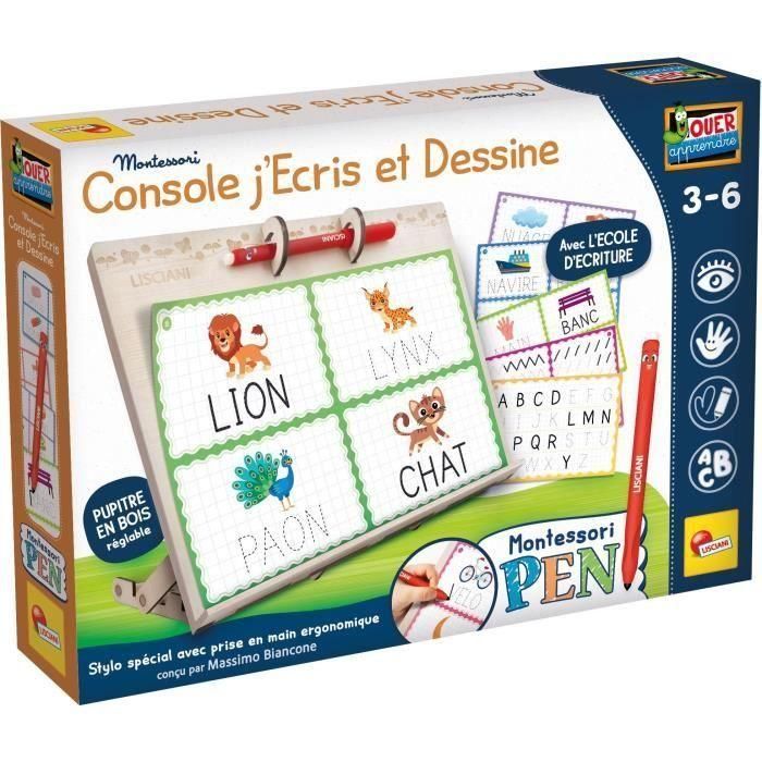 Liscianigiochi LIS8008324112319 Mesa de Dibujo y Escritura Montessori Pen – Juego Educativo para Niños +3 Años 0 Liscianigiochi LIS8008324112319 Mesa de Dibujo y Escritura Montessori Pen – Juego Educativo para Niños +3 Años 0