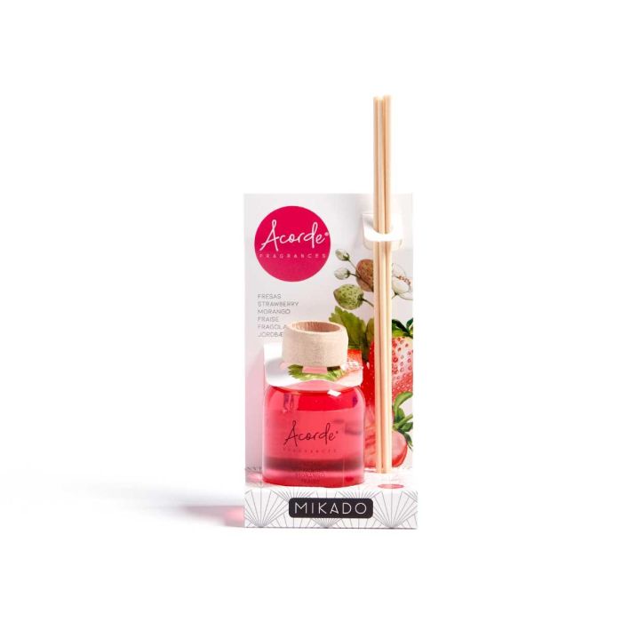 Mikado 50 ml con varilla fresa - Acorde, vidrio, madera, 7x17x5 cm, rojo (12 Unidades) 3 Mikado 50 ml con varilla fresa - Acorde, vidrio, madera, 7x17x5 cm, rojo (12 Unidades) 3