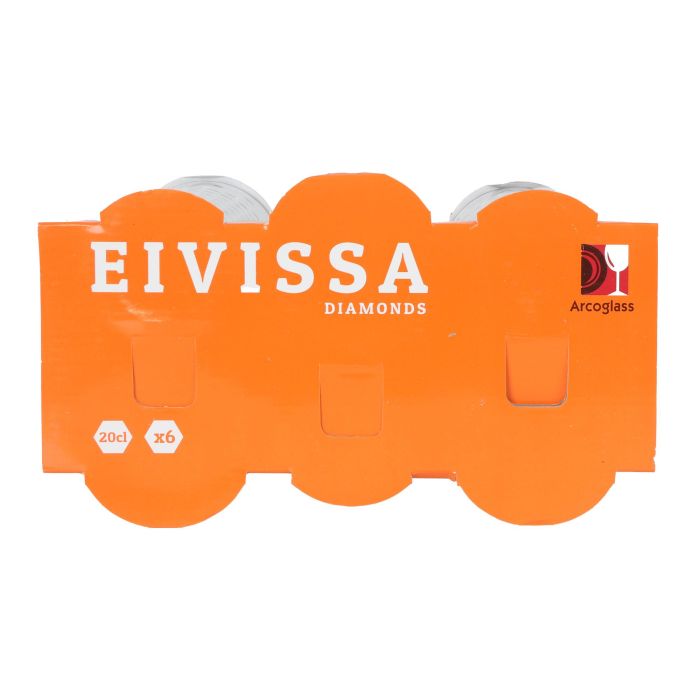 Set 6 Vasos Eivissa Diamonds 200 cc - Inde (8 Cajas) 3 Set 6 Vasos Eivissa Diamonds 200 cc - Inde (8 Cajas) 3