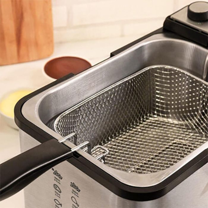 Cecotec CleanFry Infinity 3000 Full Inox Freidora Eléctrica 3L 2400W, Filtro OilCleaner, Apta Lavavajillas 7