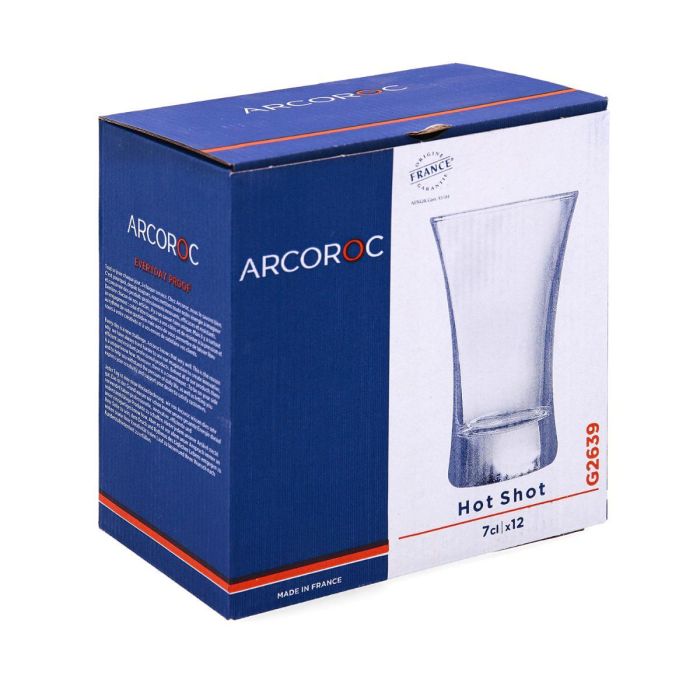 Caja 12 Vasos Altos Vidro Hot Shot Arcoroc 7 cL
