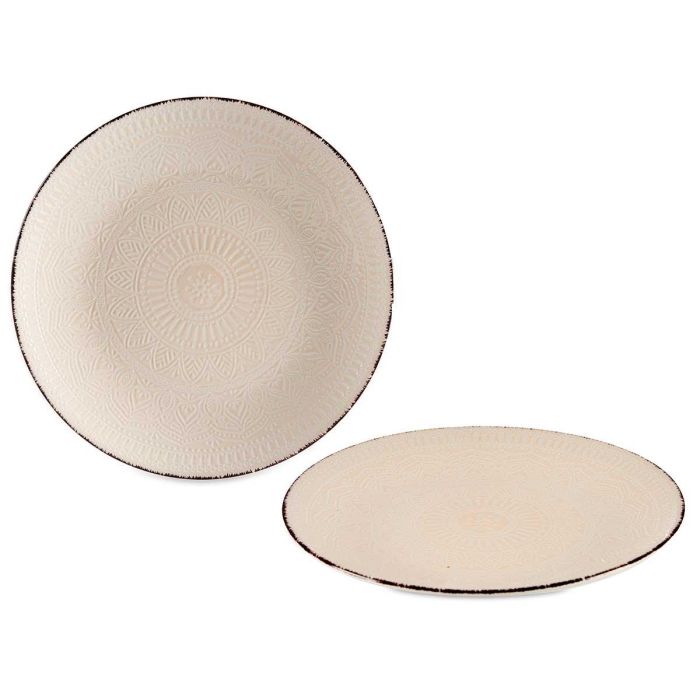 Plato Relieve Llano Beige 27Cm Vessia (24 Unidades) Plato Relieve Llano Beige 27Cm Vessia (24 Unidades)