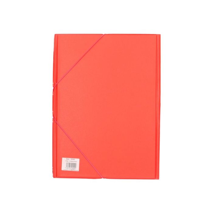 Carpeta Liderpapel Gomas Plastico Folio Solapas Color Rojo 2