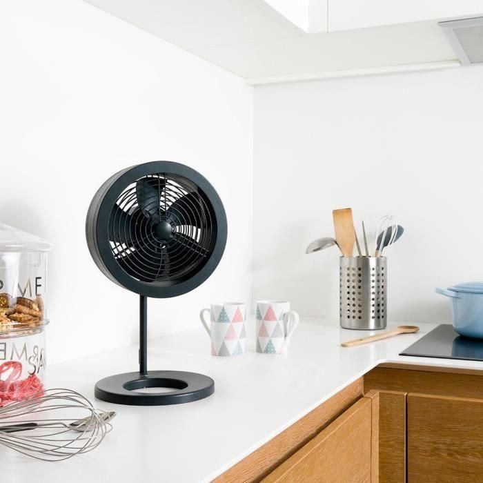 Ventilador de mesa - AIR AND ME - Noas - 32 W - Ø 20 cm - Compacto - Con control de velocidad - Negro 1 Ventilador de mesa - AIR AND ME - Noas - 32 W - Ø 20 cm - Compacto - Con control de velocidad - Negro 1