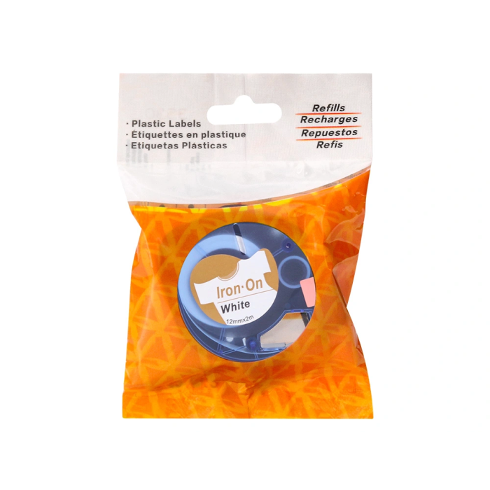 Q-connect Cinta para Rotuladora Letratag LT-100, Negro/Blanco, 12mm x 4m, Compatible con Dymo 5