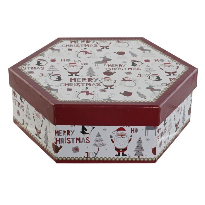 Bola Decoracion Navidad Tradicional DKD Home Decor Blanco Rojo 21.5 x 8.5 x 25 cm Set de 7 3