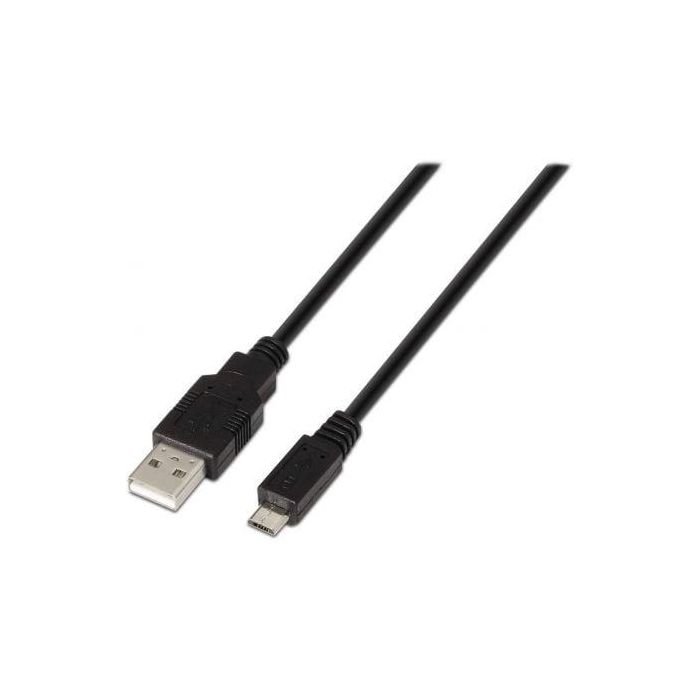 Aisens Cable USB 2.0 Tipo A Macho a Micro USB B Macho, 0.8m, Negro para Móviles y Cámaras Digitales Aisens Cable USB 2.0 Tipo A Macho a Micro USB B Macho, 0.8m, Negro para Móviles y Cámaras Digitales