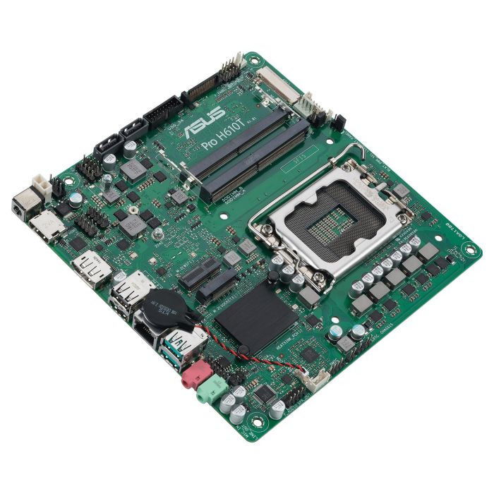 ASUS PRO H610T-CSM Placa Base mITX, Socket LGA 1700, para procesadores Intel Core i9/i7/i5/i3, Chipset H610, Memoria DDR5 SO-DIMM hasta 64GB