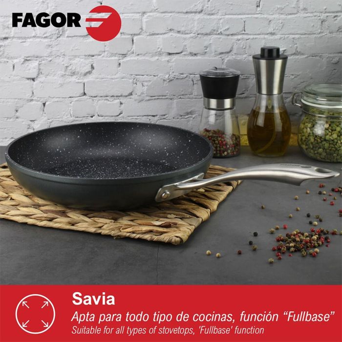 Sartén Fagor Savia Aluminio Forjado Plateado Ø 26 cm 4 Sartén Fagor Savia Aluminio Forjado Plateado Ø 26 cm 4