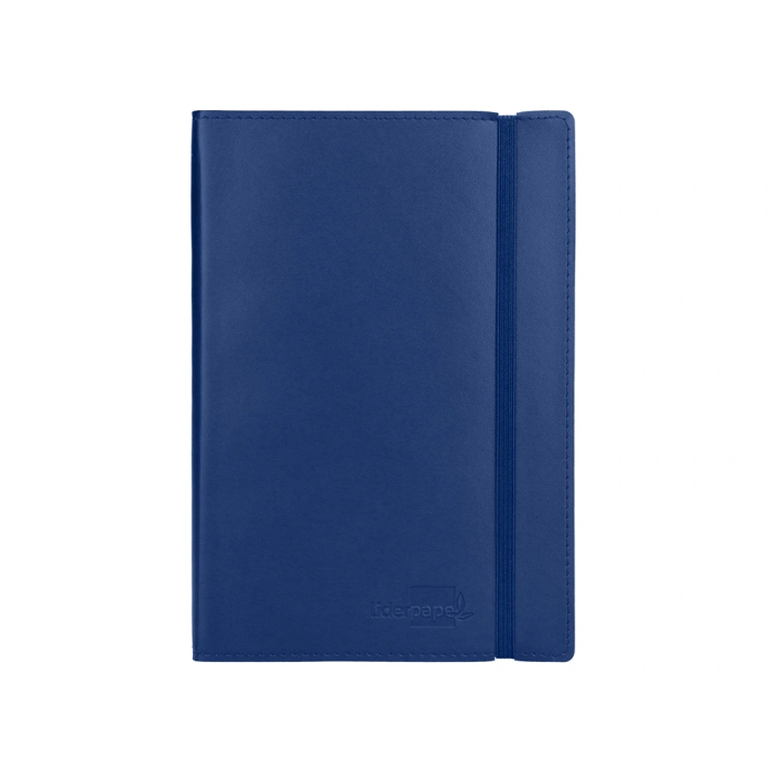 Liderpapel Libreta A6 120 hojas 70gr Similpiel Cierre Gomillas Color Azul 1 Liderpapel Libreta A6 120 hojas 70gr Similpiel Cierre Gomillas Color Azul 1