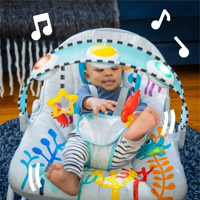 BABY EINSTEIN BE74451167872 Tumbona Columpio Ocean Explorers Musical Rocker para Niños de 0 a 30 Meses 1