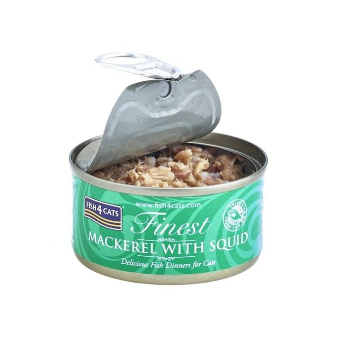 Comida para gato FISH4DOGS FISH4CATS Mackerel with squid Pescado 70 g 1 Comida para gato FISH4DOGS FISH4CATS Mackerel with squid Pescado 70 g 1