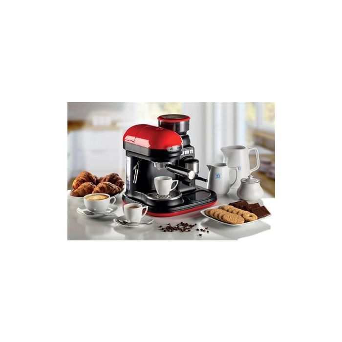 Ariete 1318/00 Cafetera Espresso Moderna con Molinillo Roja 1080W 0.8L 3