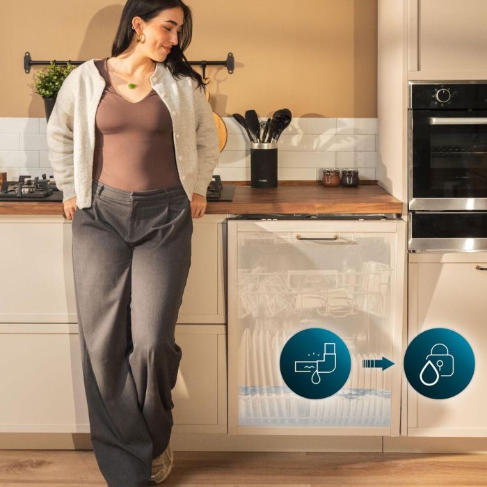 Cecotec Lavavajillas integrable 60 cm Bolero Aguazero 6500 Full-BI C 15 servicios acero 10