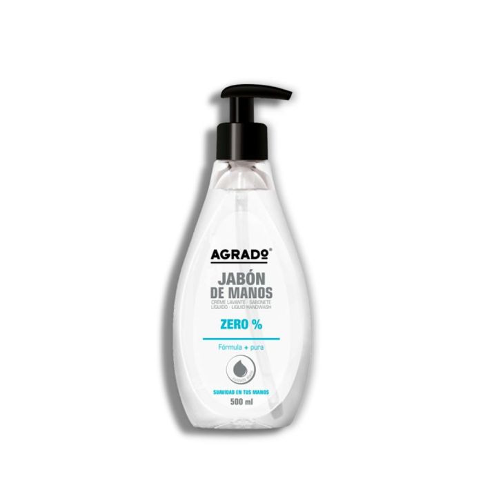 Agrado Jabón de Manos Dermo 0% para Pieles Sensibles | Testado Dermatológicamente | Fórmula Pura y Cuidado Diario 500 mL
