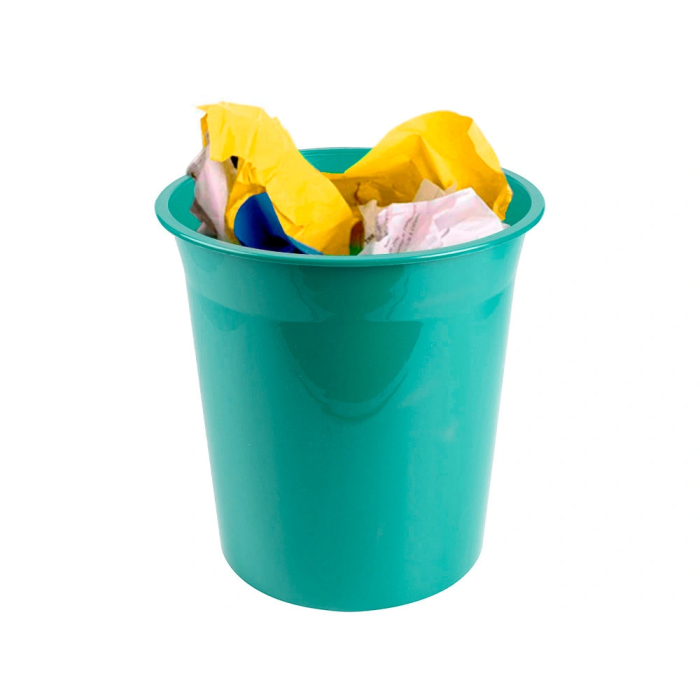 Liderpapel Papelera Plástico Menta Opaco 13 Litros 275x285 mm 2