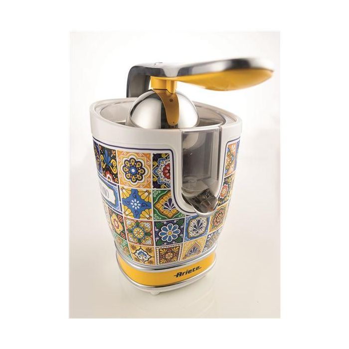 Ariete Exprimidor Positano de diseño retro, acabado en metal, con 2 conos para zumos saludables 1 Ariete Exprimidor Positano de diseño retro, acabado en metal, con 2 conos para zumos saludables 1