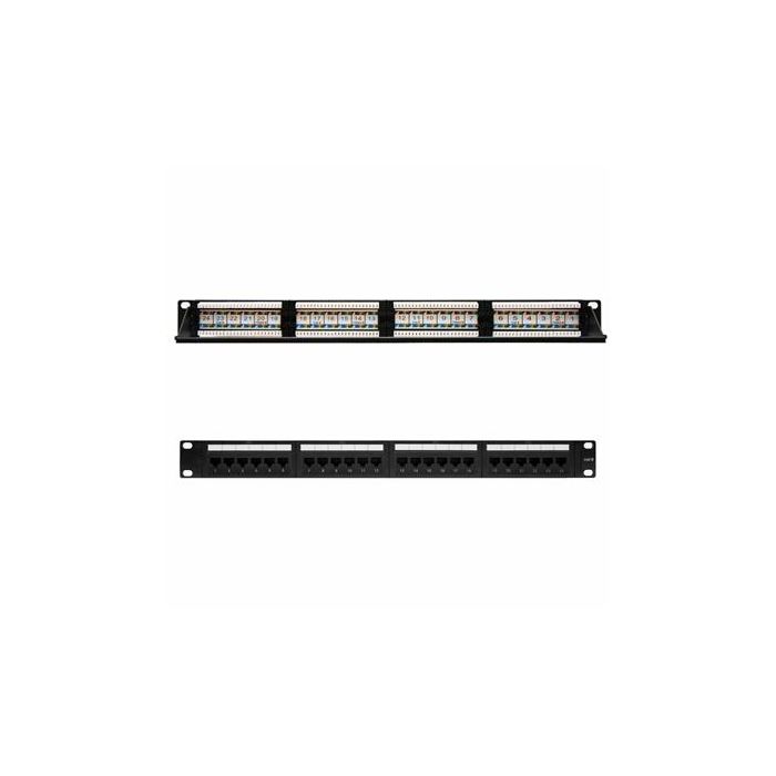 Nanocable 10.21.3124 Patch Panel de 24 Puertos RJ45 UTP Cat.6 1U 19'' Dual IDC Negro Nanocable 10.21.3124 Patch Panel de 24 Puertos RJ45 UTP Cat.6 1U 19'' Dual IDC Negro