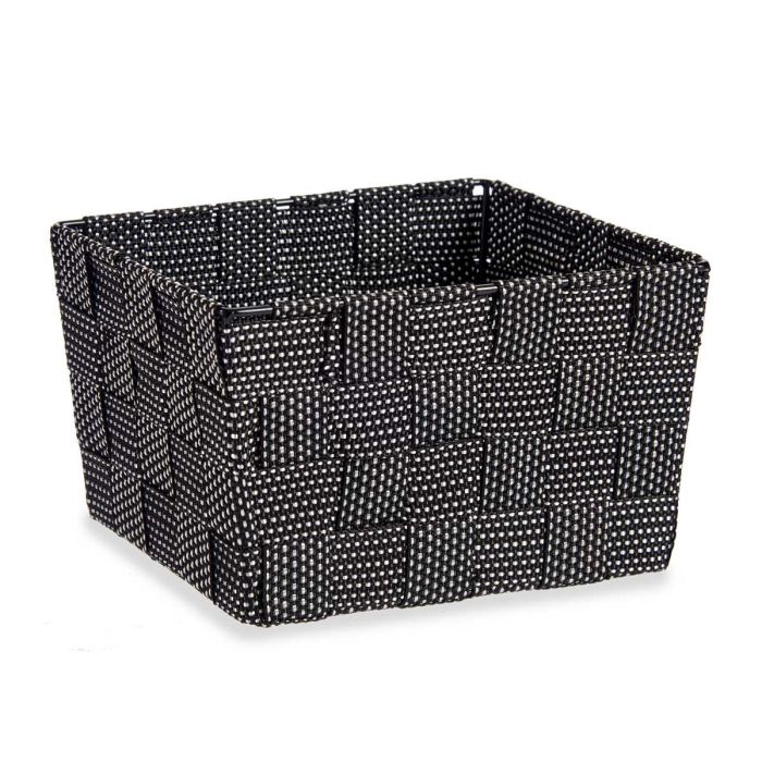 Cesta de Tela Cónica Pequeña Negra Kipit 20x11x15 cm (24 Unidades) 1 Cesta de Tela Cónica Pequeña Negra Kipit 20x11x15 cm (24 Unidades) 1