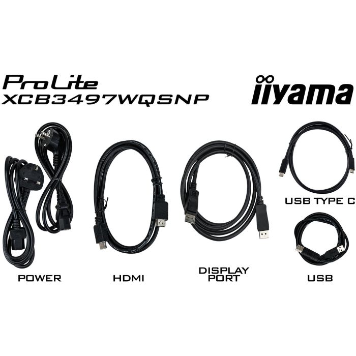 Iiyama Monitor Curvo 34" XCB3497WQSNP-B1, UltraWide Quad HD (3440x1440), VA, 1500R, 120Hz, 95W USB-C PD 6 Iiyama Monitor Curvo 34" XCB3497WQSNP-B1, UltraWide Quad HD (3440x1440), VA, 1500R, 120Hz, 95W USB-C PD 6