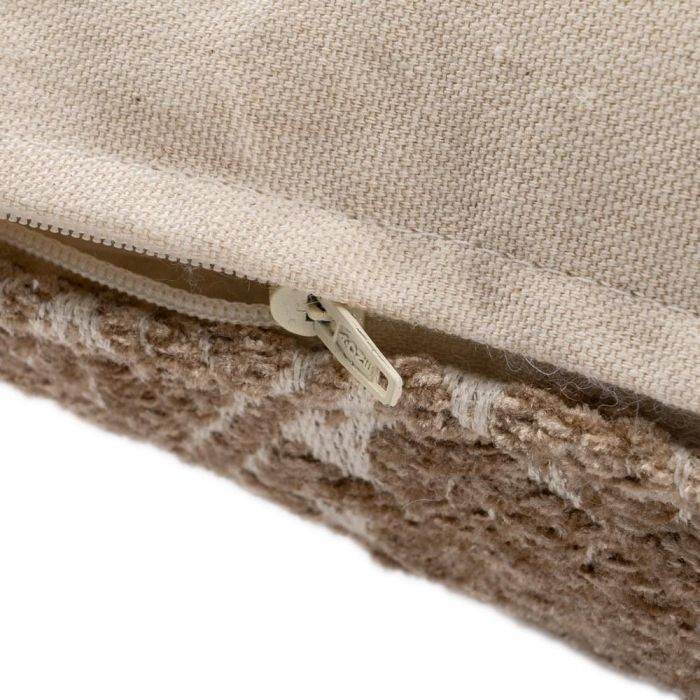 Cojín Blanco-Verde Algodón / Poliéster 45 X 45 cm