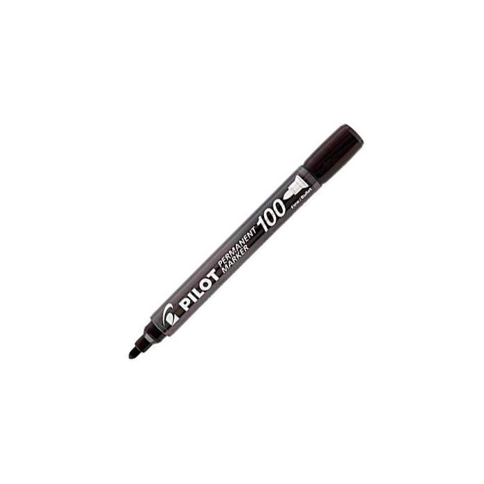 Pilot Rotulador Permanente SCA-100 Negro - Caja de 12 Unidades (12 Unidades)
