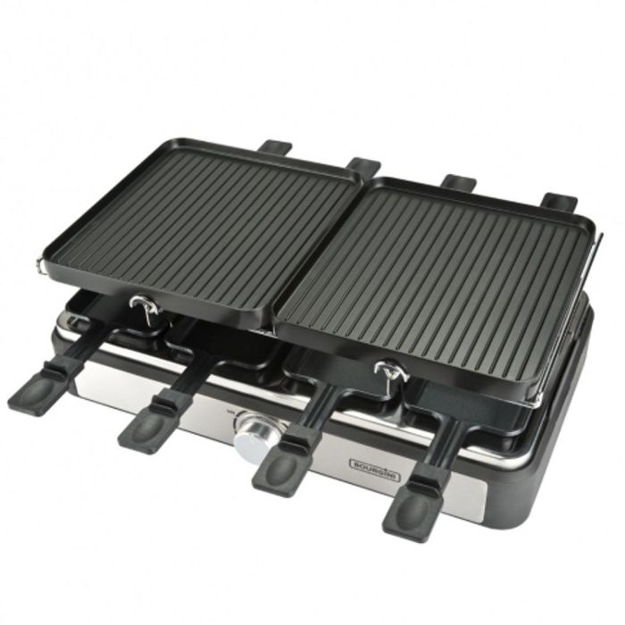 Bourgini Plancha Asar Gourmette Raclette Grill PLUS, 1400W, Antiadherente Daikin, 8 Personas, Incluye Sartenes y Espátulas 1 Bourgini Plancha Asar Gourmette Raclette Grill PLUS, 1400W, Antiadherente Daikin, 8 Personas, Incluye Sartenes y Espátulas 1