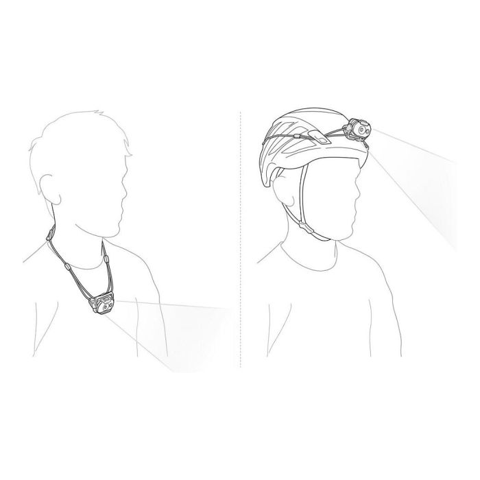 Petzl SWIFT LT Linterna frontal LED recargable - 380 lm máx., 3 modos, IPX4, color negro/naranja