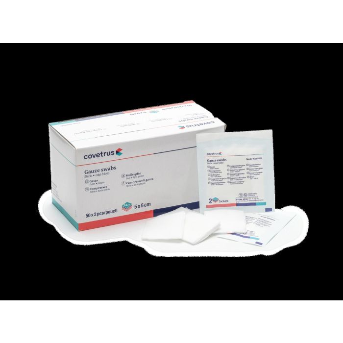 Covetrus Gazas No Estériles 12 Dobras 5x5 cm 100Ud - Hisopos de gasa altamente absorbentes