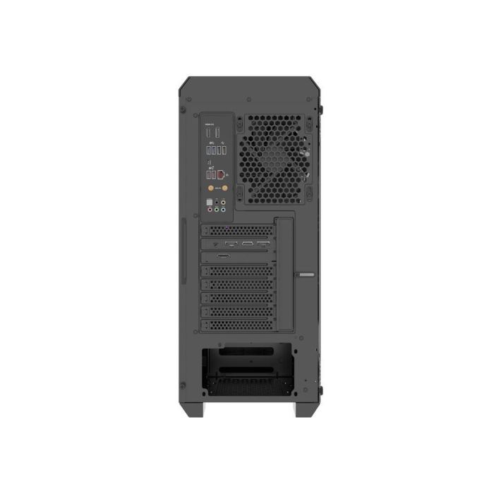 Genesis Irid 505F Caja PC Gaming Midi Tower Negra con 5 Ventiladores Oxal 120mm, Cristal Templado y Filtro Antipolvo para ATX 3
