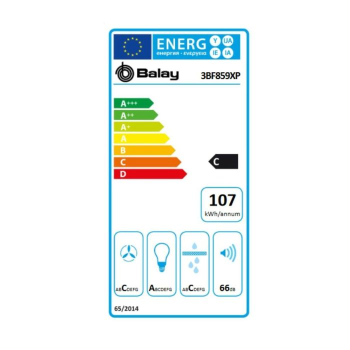 Campana Convencional Balay 3BF859XP 86 cm 790 m3/h 66 dB 277W Plateado Acero 1 Campana Convencional Balay 3BF859XP 86 cm 790 m3/h 66 dB 277W Plateado Acero 1