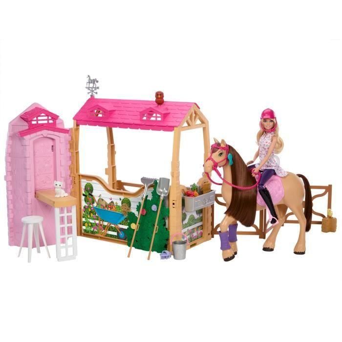 Muñeca Barbie Con Caballo Y Establo Hxj44 Mattel 5 Muñeca Barbie Con Caballo Y Establo Hxj44 Mattel 5
