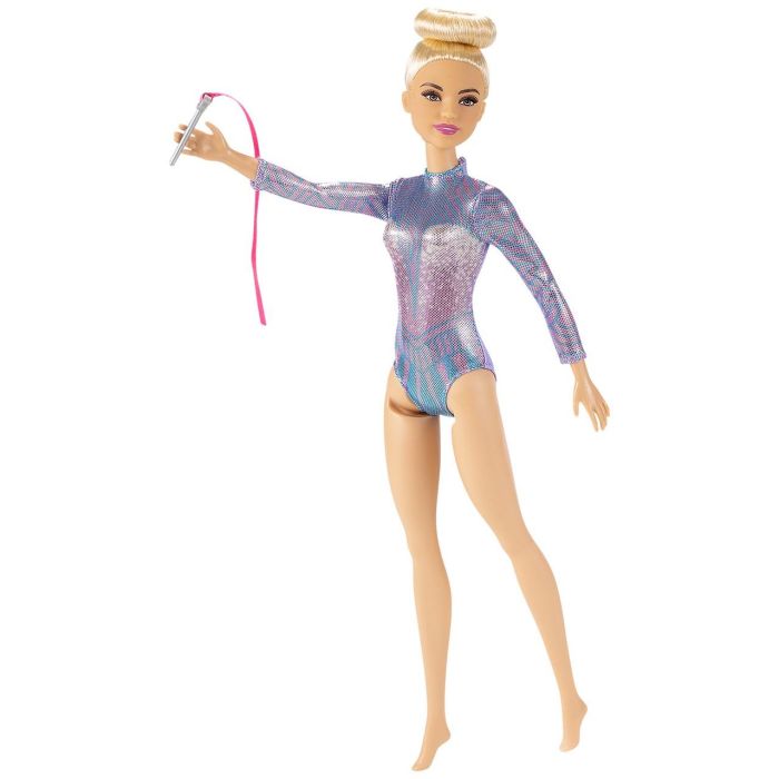 Barbie Gtn65 Muñeca Tú Puedes Ser Gimnasta Rítmica con Leotardo Metalizado, Mazas y Cinta, 30,40cm, +3 años 1 Barbie Gtn65 Muñeca Tú Puedes Ser Gimnasta Rítmica con Leotardo Metalizado, Mazas y Cinta, 30,40cm, +3 años 1