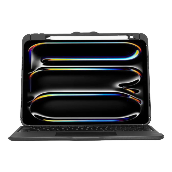 Targus VersaVu Teclado con Trackpad para iPad (M4) 13" Bluetooth Español Retroiluminado, Funda Protectora Anticaída Negro