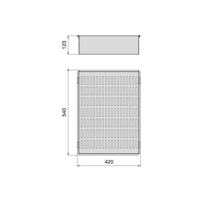 Emuca Cajón metálico para armarios y vestidores Quartz, 540 (M70), Acero, Titanio 5