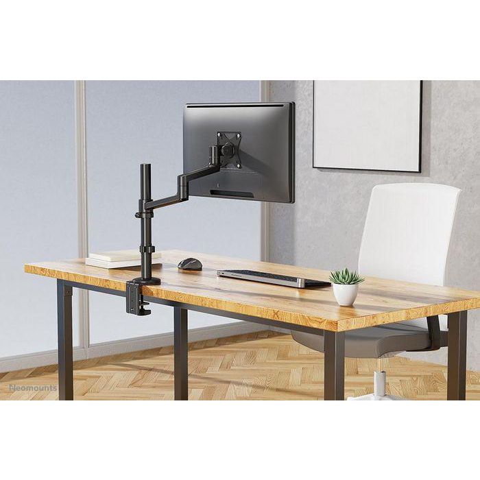 Neomounts Soporte de Escritorio para Monitor/Pantalla, Opciones de Fijación: Abrazadera y Ojal 17