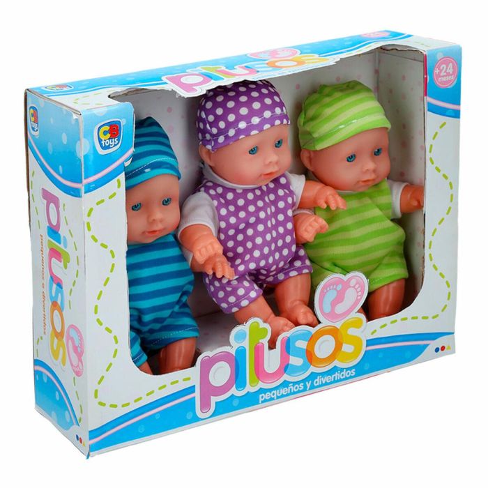 Set Muñecas Colorbaby Pitusos 3 Piezas 20 cm 13 x 20 x 6,5 cm 6 Unidades 1