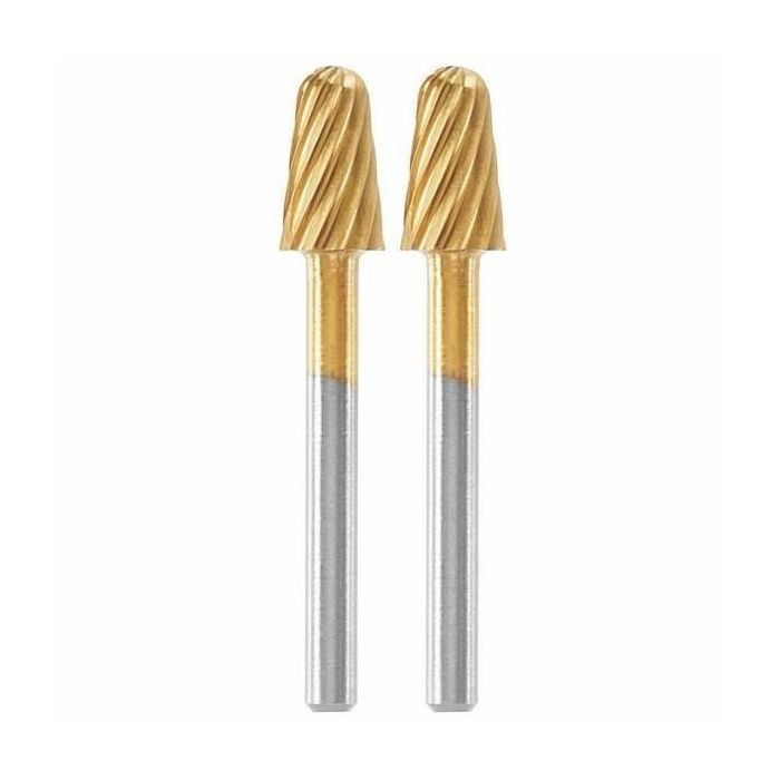 Dremel Max 117 Juego de 2 Cortadores de Acero de Alta Velocidad Recubiertos con TiN, Punta Redonda Ø 6,4 mm, 2x Más Durabilidad 0 Dremel Max 117 Juego de 2 Cortadores de Acero de Alta Velocidad Recubiertos con TiN, Punta Redonda Ø 6,4 mm, 2x Más Durabilidad 0