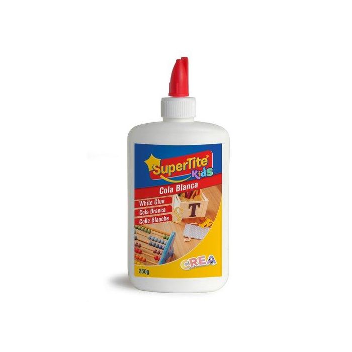 Supertite Cola blanca escolar 250 g - Ideal para manualidades y trabajos escolares, Ref: A2426